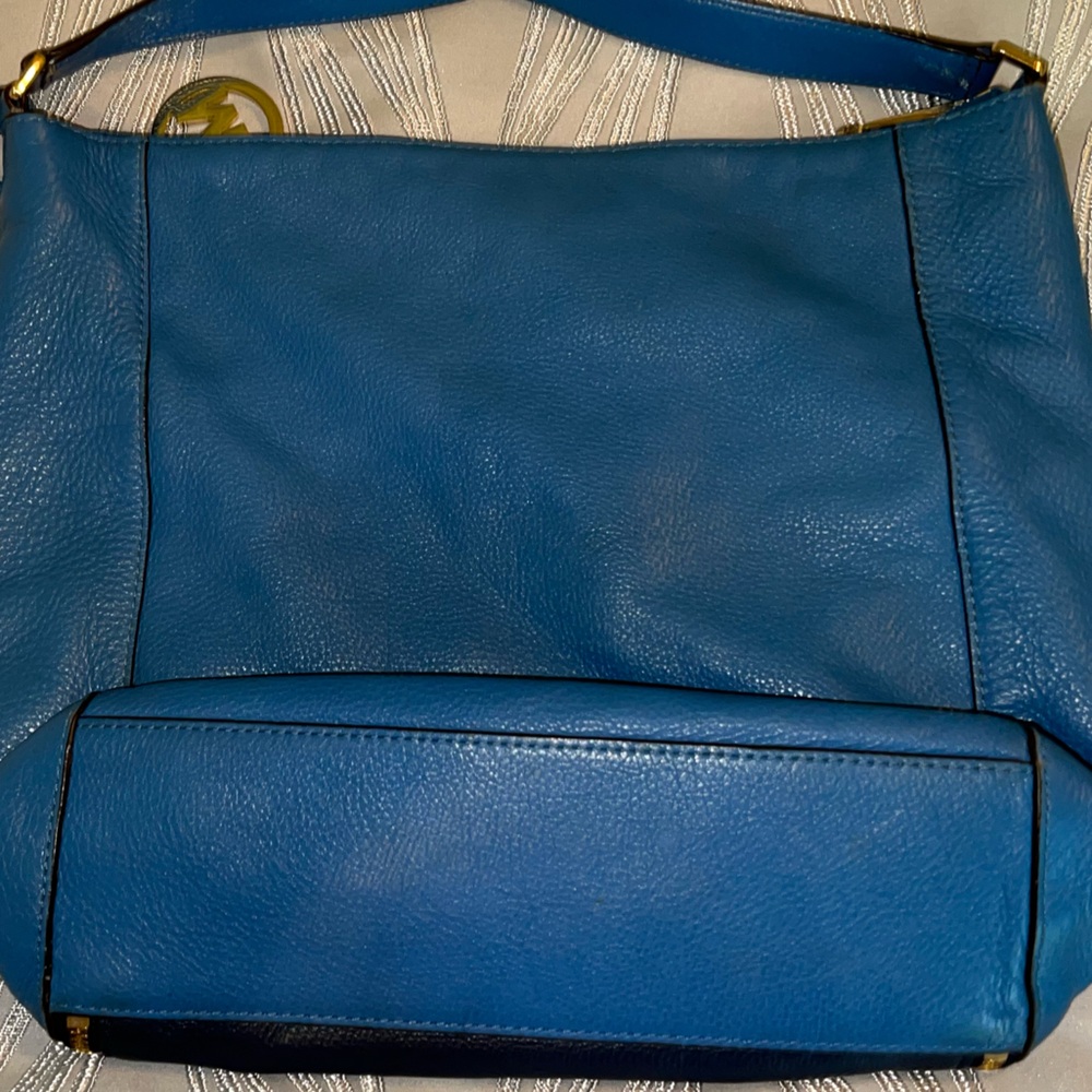 Vintage Michael Kors Hamilton Blue Leather Hobo Bag - Picture 6 of 15